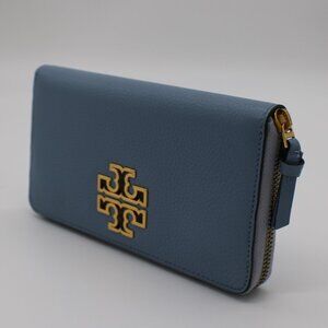Tory Burch Britten Zip Continental Leather Wallet